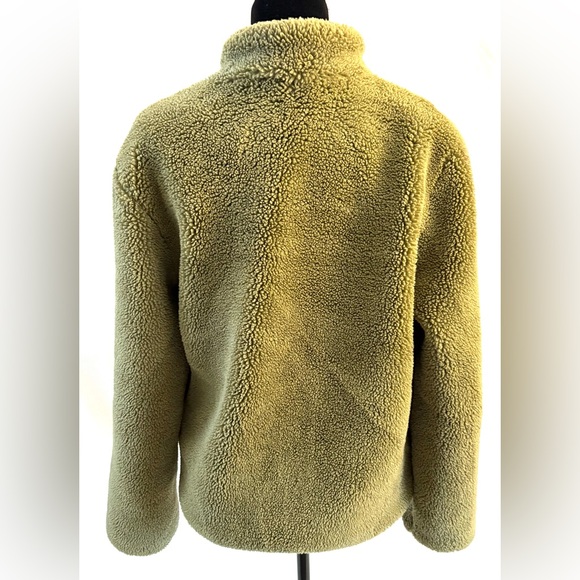 H&M Olive Green Sherpa Fleece Jacket - Picture 3 of 11